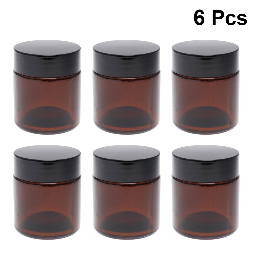 WHAMVOX  6 Pcs Cream Bottle Travel Toiletries Container Bottles Brown