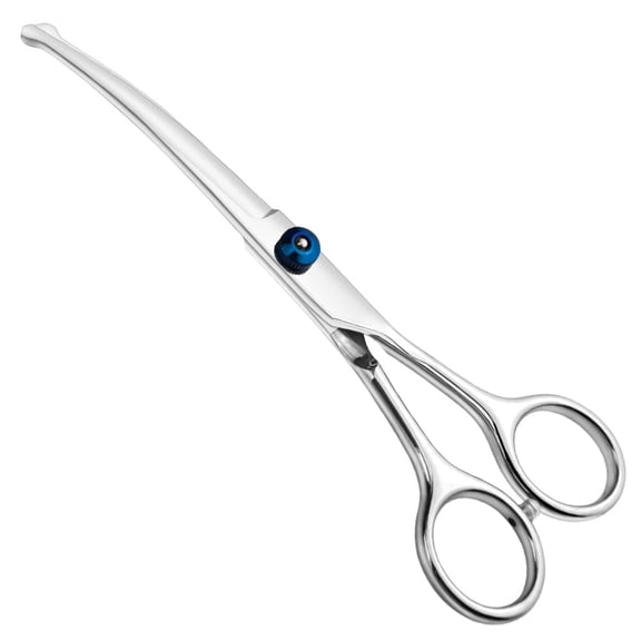 6.5" Right-handed Pet Round-Tip Grooming Stainless steel Safety Grooming for Dogs and Cats (Curved Scissor)