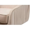 thumbnail image 6 of Baxton Studio Amaya Luxe and Glamour Light Beige Velvet Fabric Upholstered Gold Finished Base Lounge Chair, 6 of 10