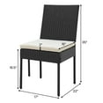thumbnail image 3 of Gymax PE Wicker Patio Chairs Set of 2 Outdoor Dining Chairs w/ Cushions Off White, 3 of 10