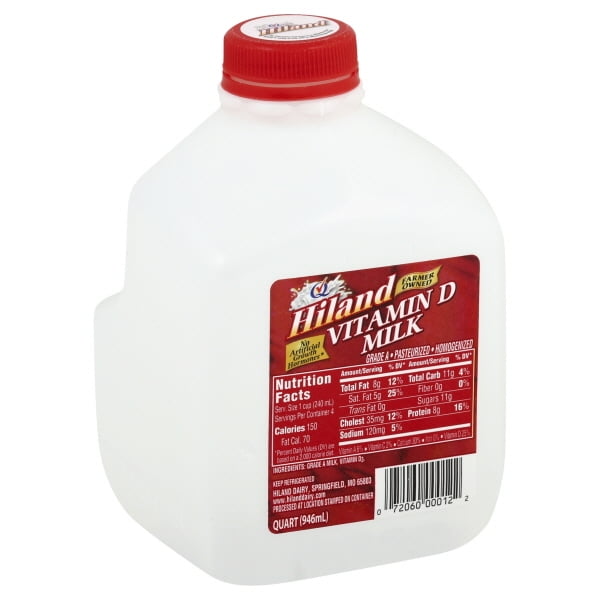 Hiland Vitamin D Milk 1 Quart Walmart Com Hiland Vitamin D Milk 1 Quart Walmart Com