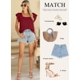 thumbnail image 4 of Eytino Womens Summer Top Square Ruffle Sleeveless Chiffon Blouses Top Shirts Dressy Casual Tops, 4 of 12