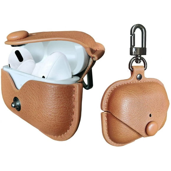 Hongkaii Charging Case Cover for Apple Airpods Pro , PU Leather Case Compatible with Apple Airpods Pro Charging Case - Yellow DZ#422-3406