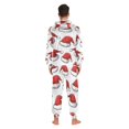thumbnail image 4 of FORMRS Onesies Pajama for Adults Unisex Hoodie Winter Jumpsuit One Piece Sleepwear, Sizes S-2XL, Red Santa Hats Pattern, 4 of 7