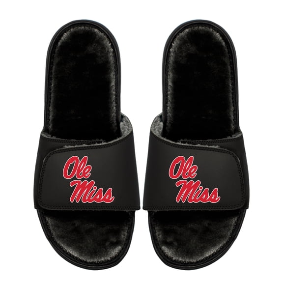 Youth ISlide Ole Miss Rebels Logo Fur Slide Sandals