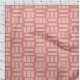 thumbnail image 4 of oneOone Polyester Spandex Medium Pink Fabric Geometric Sewing Material Print Fabric By The Yard 56 Inch Wide, 4 of 4