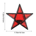 thumbnail image 3 of ToyKingdee Stained Glass Star Shape Lantern Hanging Candle Holder Star Tealights Candle Holder Moroccan Lantern Ornaments for Independence Day, 3 of 6