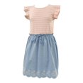 thumbnail image 3 of Vestido George Talla 10 Floreado con Rayas Rosa con Azul, 3 of 4