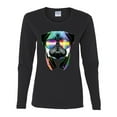 thumbnail image 2 of Wild Bobby, Colorful Pug DJ, Pop Culture, Women Graphic Long Sleeve Tee, Black, Small, 2 of 4