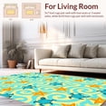 thumbnail image 2 of ODIKA 6'x9' Machine Washable Non-Slip Area Rug, Marine Parade with Interlocking Starfish and Ripple Motifs High Traffic Rug, Yellow, 295705, 2 of 7