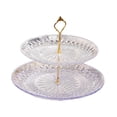 thumbnail image 1 of veasfak Creative Fruit Plate Buffet Cake Stand Holder Kitchen Organizer Dinnerware Double Layer M, 1 of 8