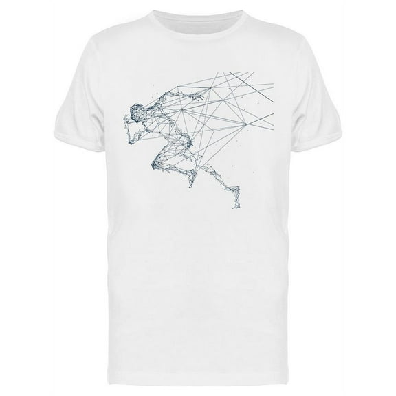 Running Man Artistic Design T-Shirt Men -Image by Shutterstock, Male Small