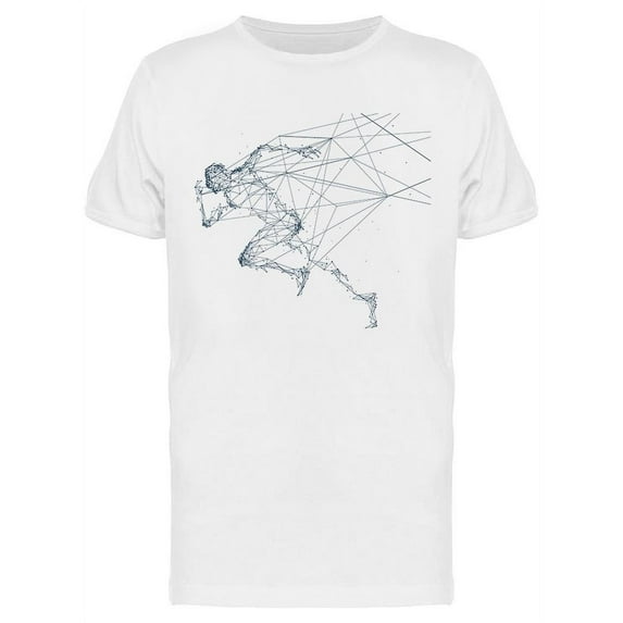 Running Man Artistic Design T-Shirt Men -Image by Shutterstock, Male Small