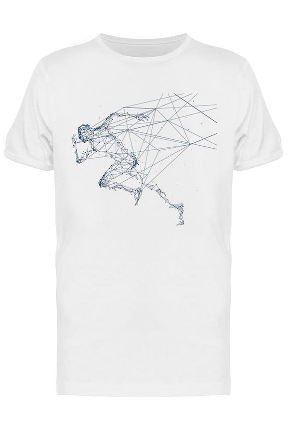Running Man Artistic Design T-Shirt Men -Image by Shutterstock, Male Small