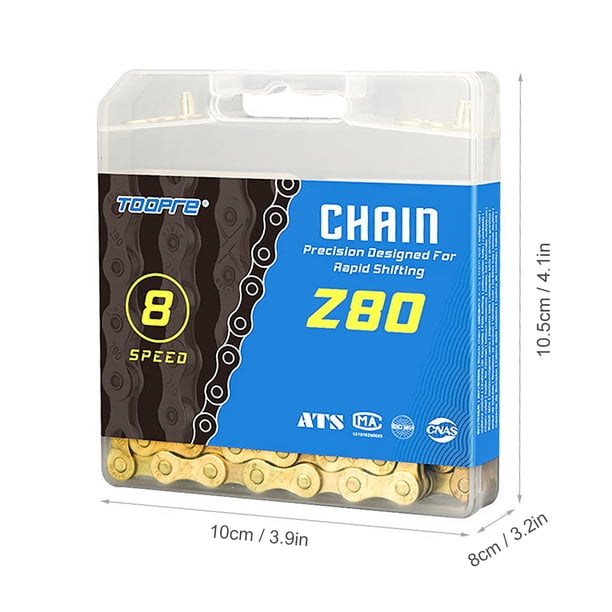 Chaîne De Vélo VBESTLIFE 116 Maillons – 6/7/8 Vitesses, Anti-rouille Placage Couleur