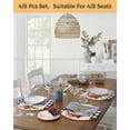 thumbnail image 5 of 15 Inch Round Placemats Set of 4, Valentine's Day Non Slip Heat Insulation PP Table Mats, Red Loves Truck Romantic Buffalo Plaid Beige Washable Place Mats for Kitchen Dining Party Table Decor, 5 of 7