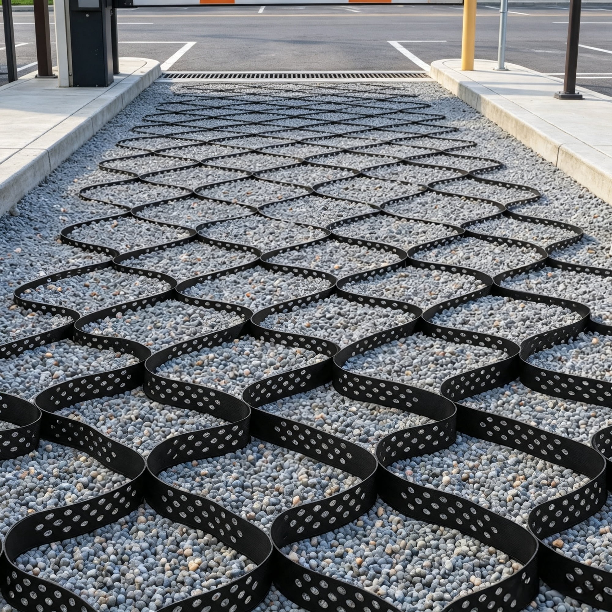 32.81 x 9.84 FT Gravel Grid, 2" Permeable Geo Grid Driveway Stabilizer for Garden, Patio & RV Parking