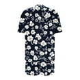 thumbnail image 5 of Pajamas Sets for Women 2 Piece Shorts Casual Loose Printing Round Neck Short Sleeved Shorts Pajamas Suit, 5 of 6
