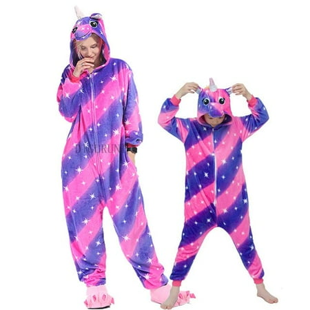 

CoCopeanut Adults All in One Winter Warm Soft Unicorn Pyjamas Cartoon Totoro Onesies One Piece Pijamas Sleepwear Women Men Animal Pajamas