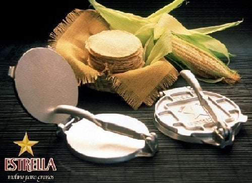 Estrella 19,1 cm cast Iron tortilla Press e Pataconera originale made in Messico 