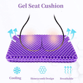 thumbnail image 2 of Unbranded 3x5 Black Cooling Gel Seating Cushions, Thickened Pressure Relief for Office Home Car Chair Comfort Sitting, 2 of 7