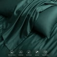 thumbnail image 6 of MooMee Duvet Cover Set King 600-TC 100% Extra Long-Staple Cotton Sateen Silky Smooth Luxury (Forest Green), 6 of 6