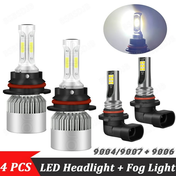 For Ford F150 1999-2003 Combo 6000K LED Headlight High-Low Beam   Fog Light Bulbs