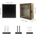 thumbnail image 3 of Carbonized Black Shadow Box Frame Real Glass Window Door with Hinge 8 x 8, 3 of 6