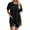 Black, variant on Simua 2 Piece Lounge Sets for Women Summer Outfits Short Sleeve Crewneck Tops and Biker Shorts Solid Color Homewear with Pockets