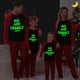 thumbnail image 2 of 2023 Pijamas familiares a juego navideños Luminosos y brillantes Conjunto de pijamas rojos We Are Family, 2 of 4