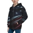 thumbnail image 2 of Kdxio American Flag Waving Print Pattern Kids Boys Girls Zip Up Hoodie 3D Printed Hooded Sweatshirt Hoody Coat with Pocket 7-12 Y-Small, 2 of 6