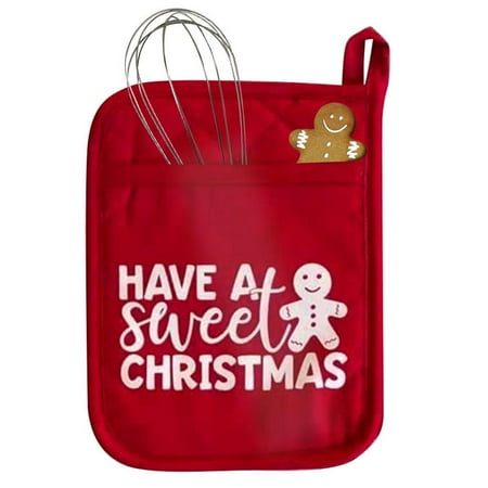 

Ksruee Christmas Pot Holders Reusable Oven Mitts Christmas Potholders with Pocket Cute Christmas Hot Pads for Kitchen Decoration Pastry Cooking Baking superb