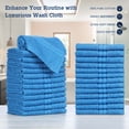 thumbnail image 7 of Casa Lino 26Pcs Washcloths (12" x 12") - 100% Cotton, 400GSM, Ultra Soft & Highly Absorbent (Mykonos Blue), 7 of 7