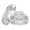 Men's Size 8 & Women's Size 10, variant on Wedding Rings Set for His and Her 3pcs Couples Wedding Ring Engagement Promise Ring Set Silver 18K Plated Women Mens Band 5A CZ Size 9&7