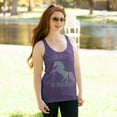 thumbnail image 2 of Women's Lost Gods Glitter Breakfast Unicorn  Racerback Tank Top Purple Heather Medium, 2 of 4