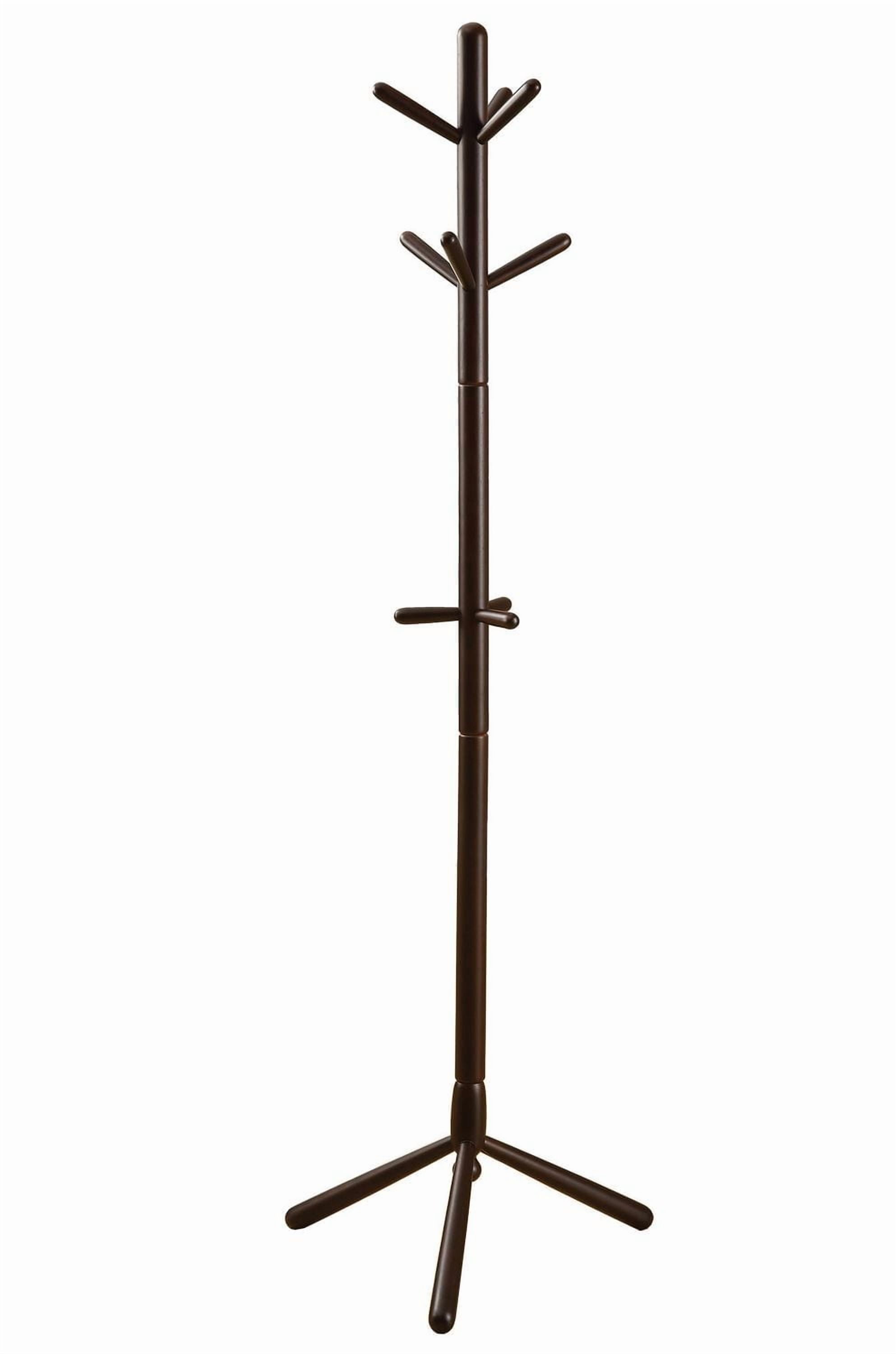 Monarch Specialties Coat Rack, Hall Tree, Free Standing, 9 Hooks, Entryway, 69"h, Bedroom, Wood, Brown, Contemporary, Modern