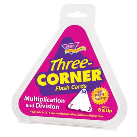 UPC: 0078628940435 | Trend Enterprises Three-Corner Multiplication and Division Flash Cards  Set of 46