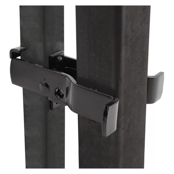Gate Fulcrum 2x3 Inch - Industrial Square Gate Hardware - Black Powder Coated Steel - Heavy Duty Gate Latch for 2" Square Gates & 3" Posts