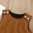 thumbnail image 2 of Mamelucos para bebés Mono para niños pequeños Traje de algodón sin mangas sólido Botón a presión, 2 of 8