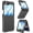 Black, variant on KOMI Designed for Galaxy Z Flip 5 Case with Hinge Protection,Samsung Flip 5 Heavy Duty Shockproof Full Body Protective Phone Case Cover for Z Flip 5 5G(2023)-Purple
