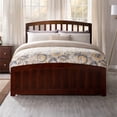 thumbnail image 2 of Richmond Full Wood Foundation Bed with Matching Footboard in Walnut, 2 of 8