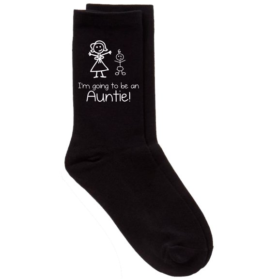 Ladies I'm Going To Be An Auntie Black Socks Birthday Christmas Present Mothers Day Present