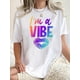thumbnail image 1 of Camiseta De Mujer Camiseta De Verano Para Mujer Para Viajes En La Calle TrabajoWomen's Trendy Gradient Lip & Letter Print Tee - Casual Crew Neck Short Sleeve Top, Comfortable Summer WearFather's Day, 1 of 6