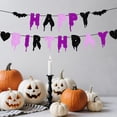 thumbnail image 2 of Banner Difuento Happy Birthday Halloween Glitter, 2 of 8