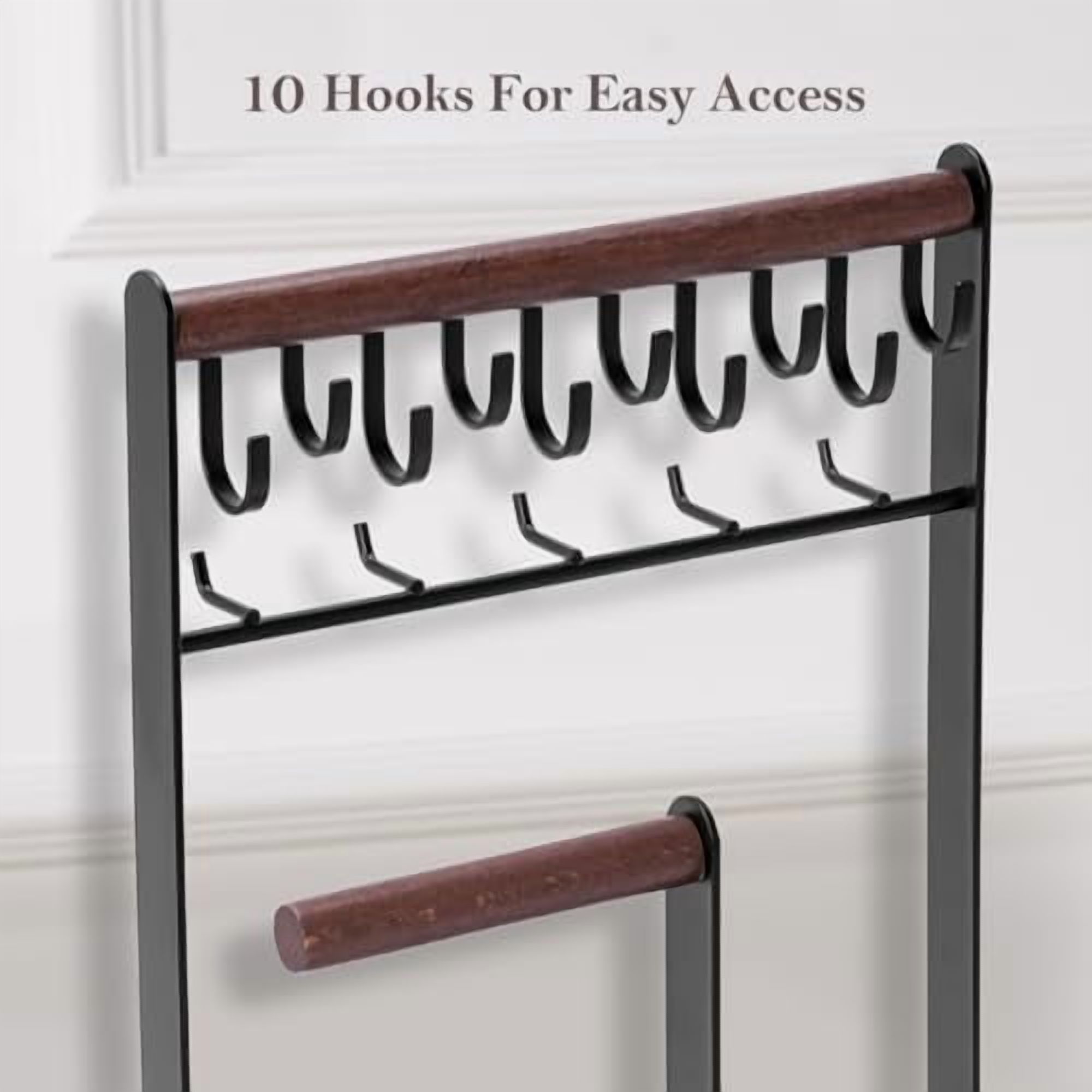Jewelry Organizer Jewelry Stand Jewelry Holder Organizer, 5-Tier Necklace Organizer with Ring Tray, Large Aesthetic Jewelry Tower Storage Rack Tree for Bracelets Earrings Rings -Large, Black