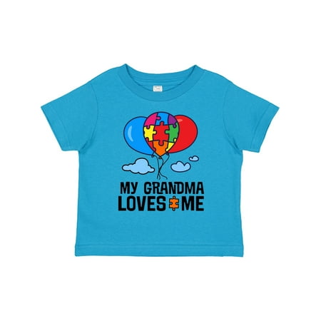 

Inktastic Autism Grandma Loves Me Puzzle Gift Toddler Boy or Toddler Girl T-Shirt