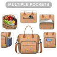 thumbnail image 2 of French Fries Snack Lover Lunch Bag – Large Insulated Lunch Box with Leakproof Dual Compartments Adjustable Strap & Multi-pocket Storage Cute Curly Cheese Fries Tote for Foodies Work or Picnic, 2 of 3
