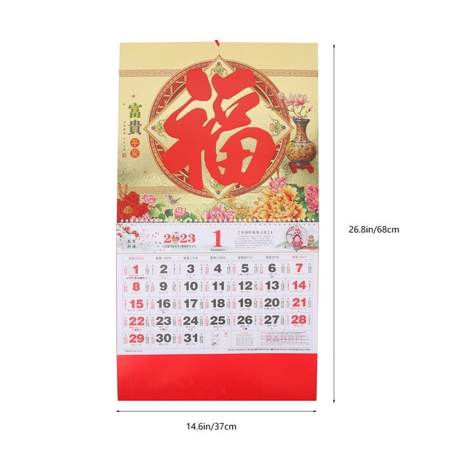 Tradition Chinese Daily Calendar Decorative 2023 New Year Calendar for