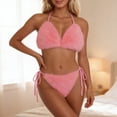 thumbnail image 2 of Beachwear Set for Summer Leisure with Sleek Strapless Solid Design and Versatile Two-Piece Bikini Ensemble, 2 of 4