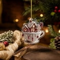 thumbnail image 4 of Barsme Snowy Christmas Cabin Christmas Hanging Ornament,Vintage Warm and Cozy Christmas House Hanging Ornament, Festive Tree Decoration For Bedroom Hallway Patio And Holiday Party Display, 4 of 5